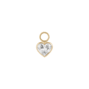 IWD heart diamond earring charm