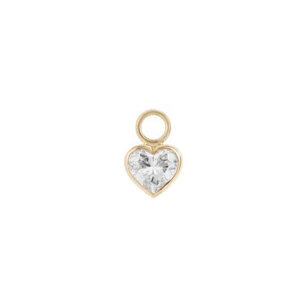 IWD heart diamond earring charm