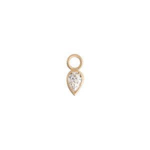 Pear diamond earring charm