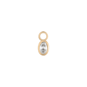 Oval diamond earring charm