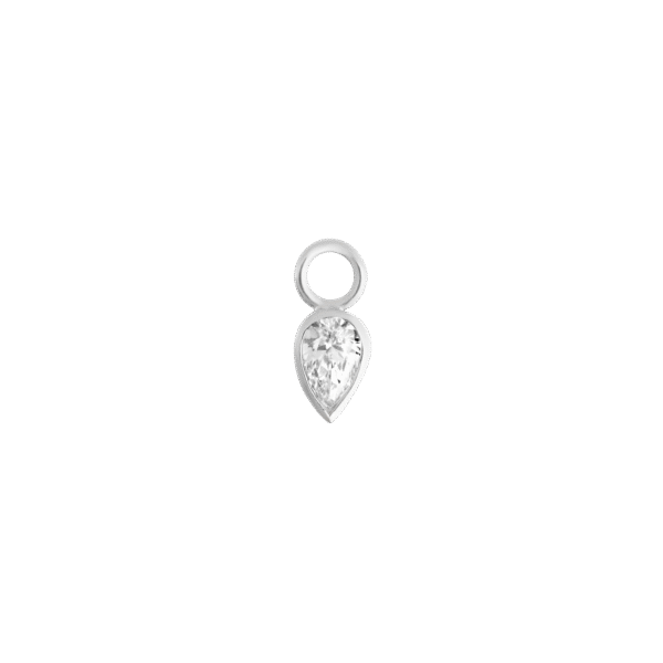 Pear diamond earring charm - Image 3