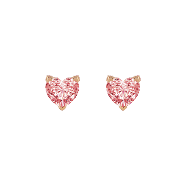 Venus pink solitaire earrings 0.4ct