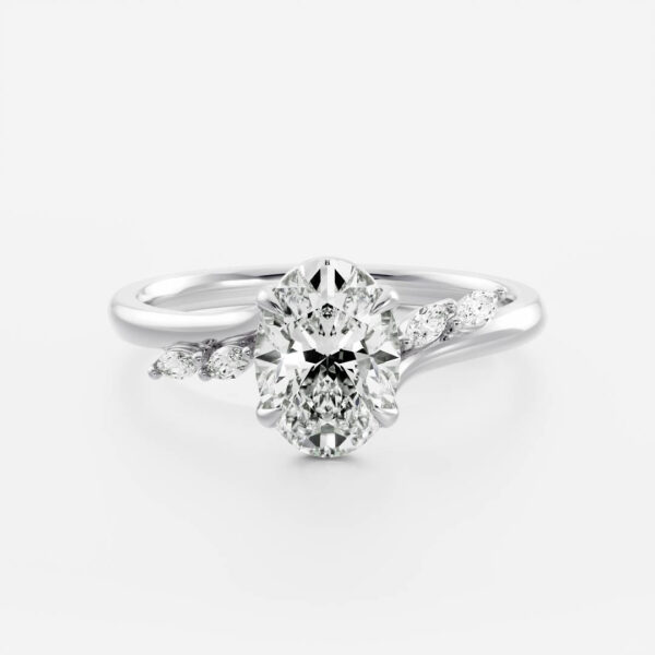 The Amira Ring - Oval with Marquise Accents - Image 6