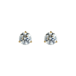 Round brilliant flatback earrings