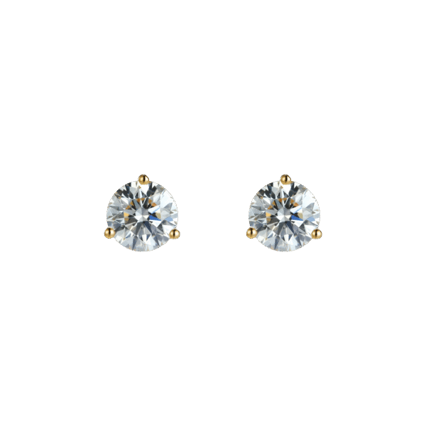 Round brilliant flatback earrings