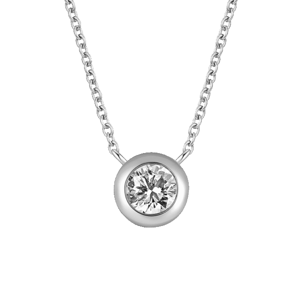 Bezel necklace 0.2ct - Image 4