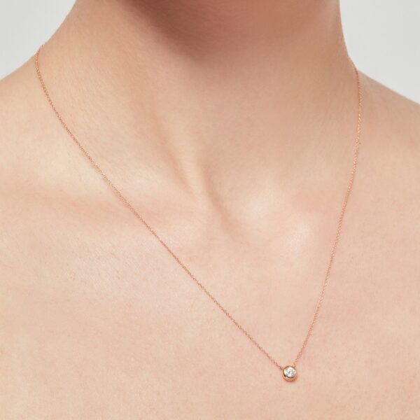 Bezel necklace 0.2ct - Image 2