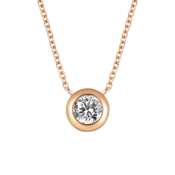 Bezel necklace 0.2ct