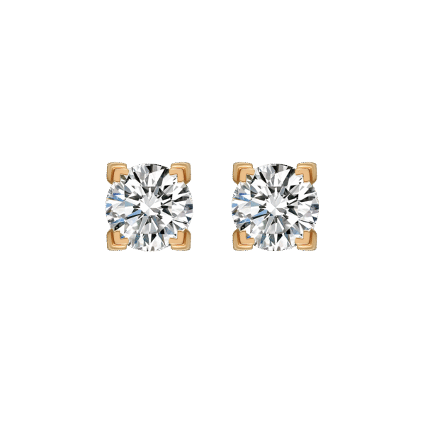 Luna solitaire earrings 1ct - Image 2