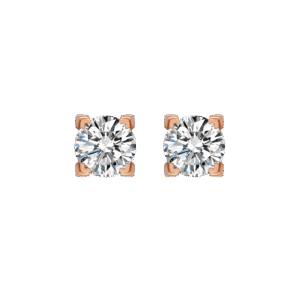 Luna solitaire earrings 1ct
