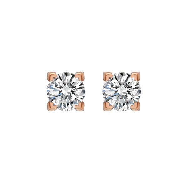 Luna solitaire earrings 1ct