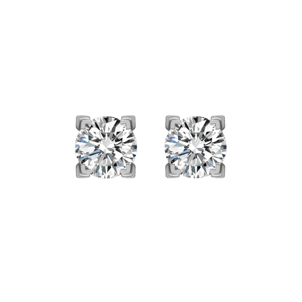 Luna solitaire earrings 1ct - Image 3