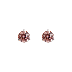 Round brilliant flatback earrings