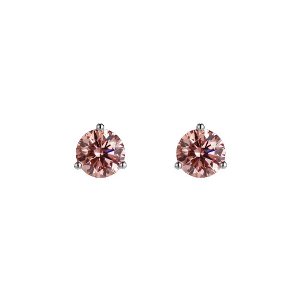 Round brilliant flatback earrings