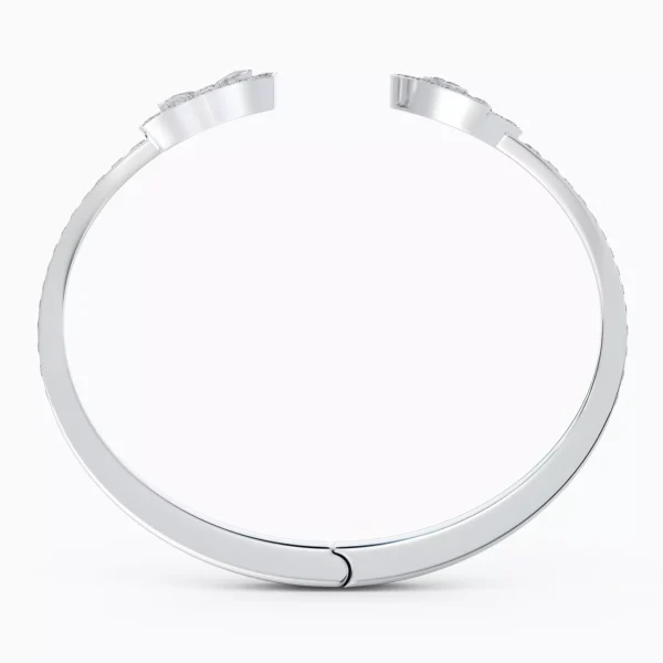 Enchanted Lotus Open Bangle in White Gold - Image 2