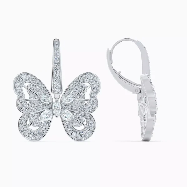 Portraits of Nature Butterfly Earrings in White Gold - Image 4