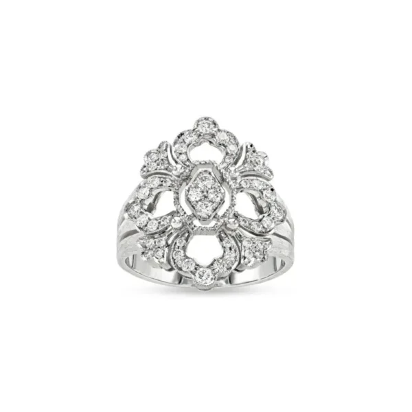 OPERA FULL PAVE' WHITE GOLD RING