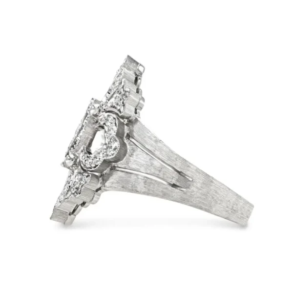 OPERA FULL PAVE' WHITE GOLD RING - Image 3