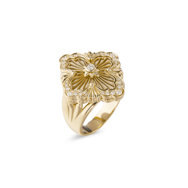 OPERA TULLE YELLOW GOLD SET RING WITH MOTHER OF PEARL