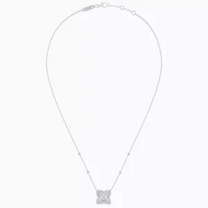 Enchanted Lotus Pendant in white gold with pear shape diamonds