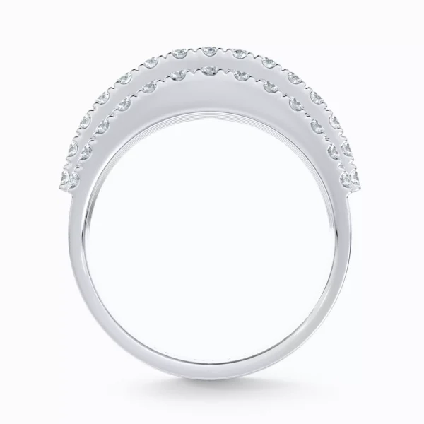 DB Classic Five Line Band in White Gold - Image 3