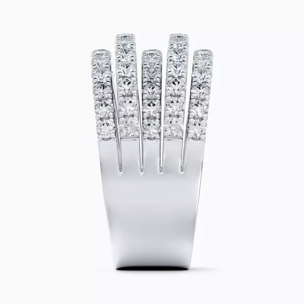 DB Classic Five Line Band in White Gold - Image 2
