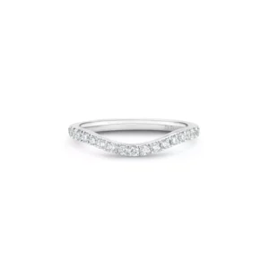 DB Classic half eternity shaped band in platinum