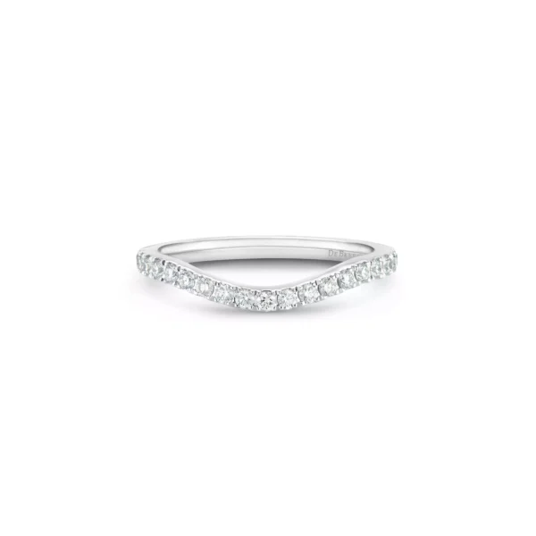 DB Classic half eternity shaped band in platinum