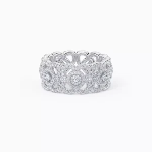 Enchanted Lotus Band in White Gold