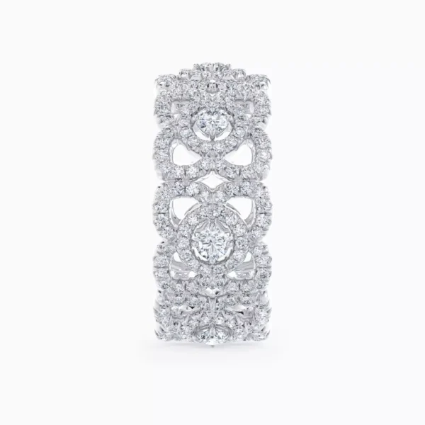 Enchanted Lotus Band in White Gold - Image 2