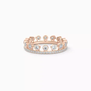 Dewdrop Pavé Ring in Rose Gold
