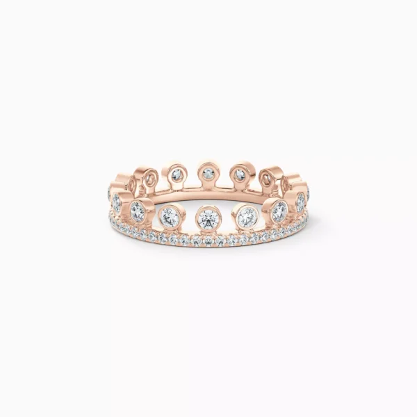 Dewdrop Pavé Ring in Rose Gold