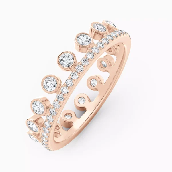 Dewdrop Pavé Ring in Rose Gold - Image 4