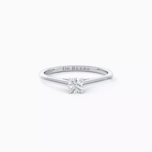 DB Classic round brilliant diamond ring in platinum