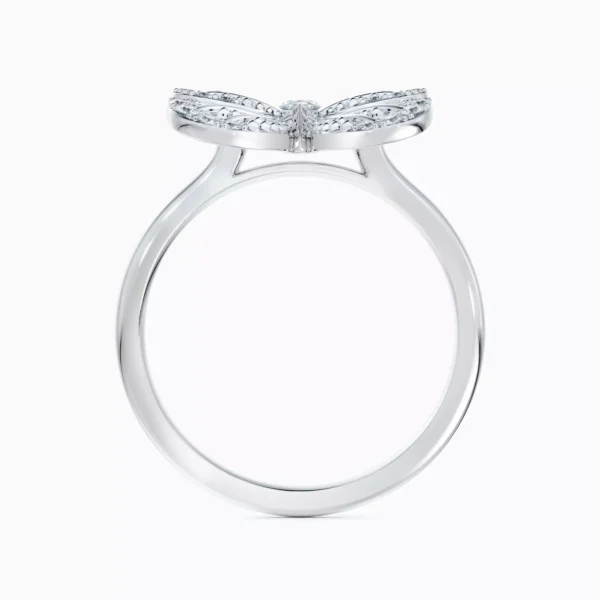 Portraits of Nature Butterfly Ring in White Gold - Image 4