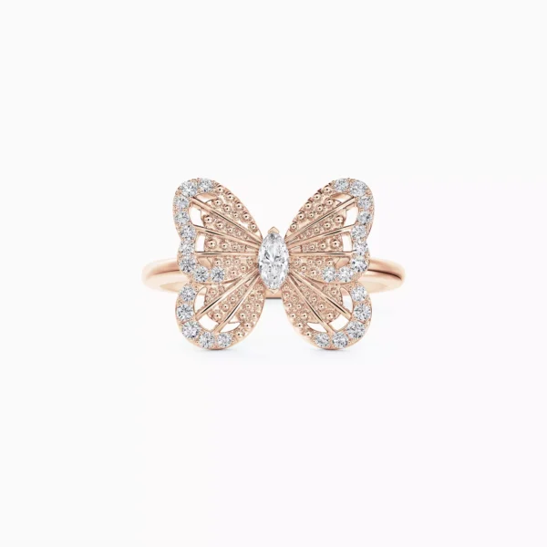 Portraits of Nature Butterfly Ring in Rose Gold - Image 2