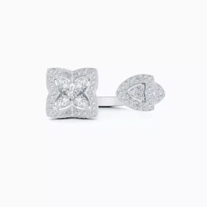 Enchanted Lotus Open Ring in White Gold