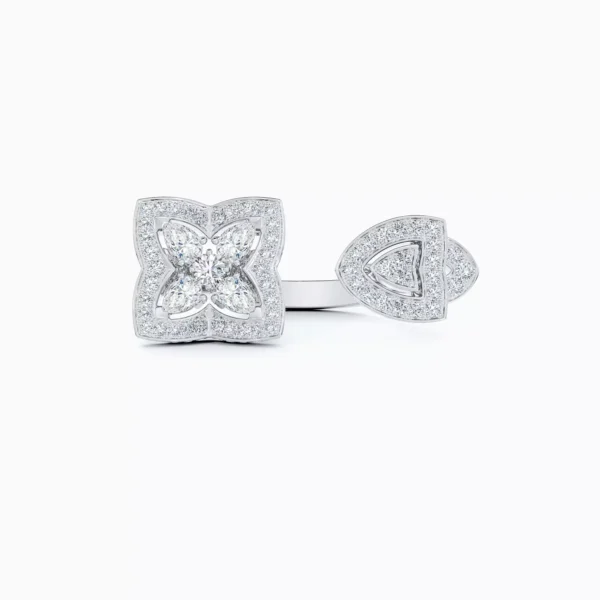 Enchanted Lotus Open Ring in White Gold