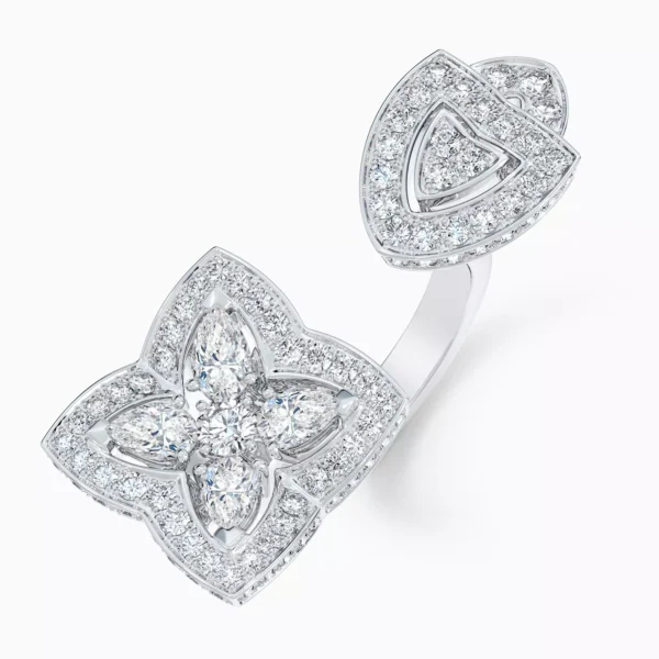 Enchanted Lotus Open Ring in White Gold - Image 2