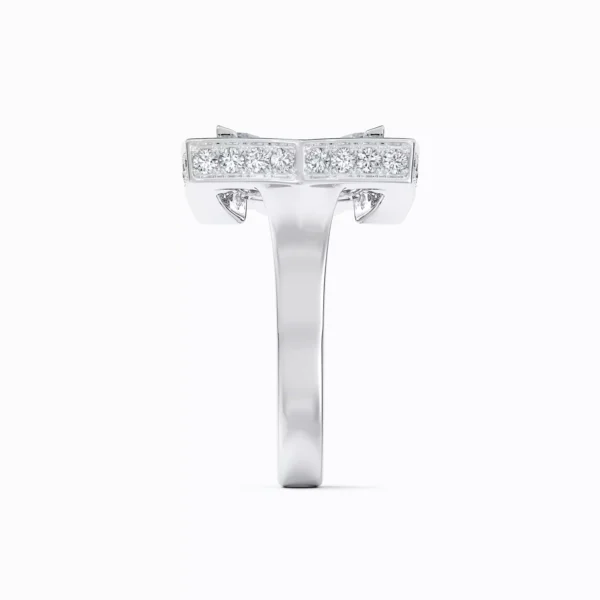 Enchanted Lotus Open Ring in White Gold - Image 3
