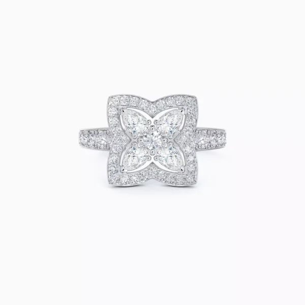 Enchanted Lotus ring in white gold - Image 2