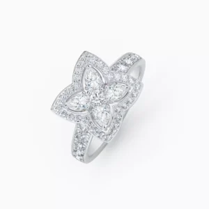 Enchanted Lotus ring in white gold