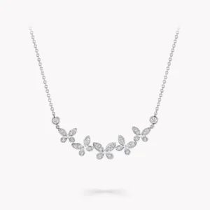 Butterfly Petite Pavé Diamond Line Pendant