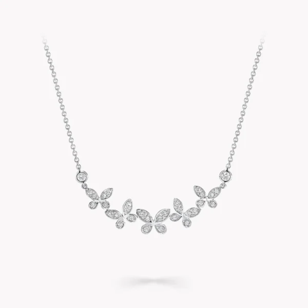 Butterfly Petite Pavé Diamond Line Pendant
