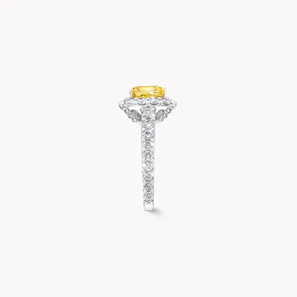 Icon Radiant Cut Yellow and White Diamond Engagement Ring - Image 2