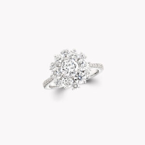 Round Diamond Cluster Ring