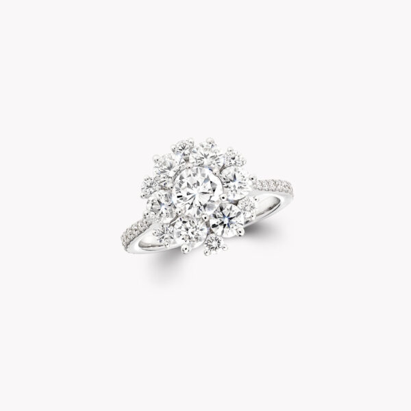 Round Diamond Cluster Ring