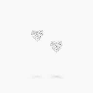 Heart Shape Diamond Stud Earrings