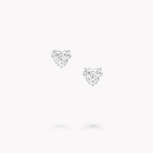 Heart Shape Diamond Stud Earrings