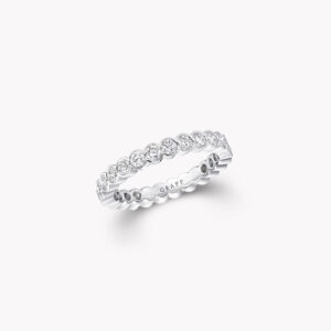 Bezel Set Round Diamond Wedding Band
